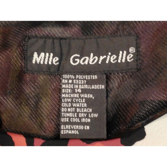 Mlle Gabrielle Womens Floral Print Sleeveless Ruffle Hem Dress Size 14 - Picture 4 of 7